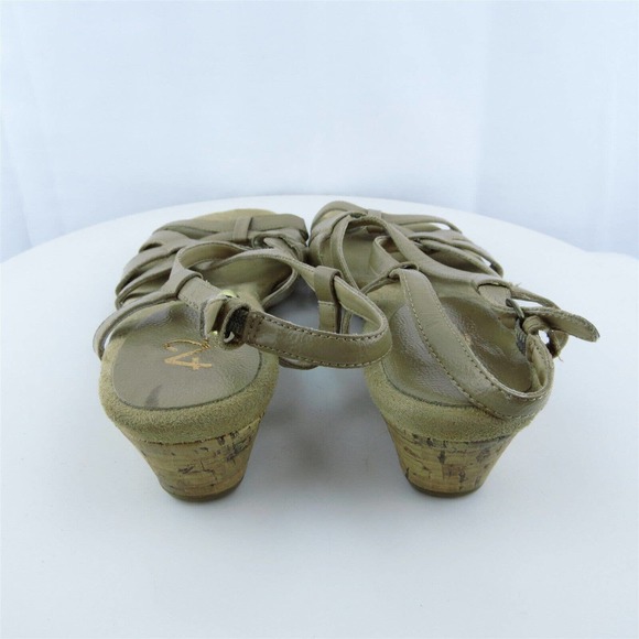 Aerosoles Women Strappy Shoe Ready Yet Go Brown Synthetic Buckle Size 8.5 Medium - Picture 7 of 10